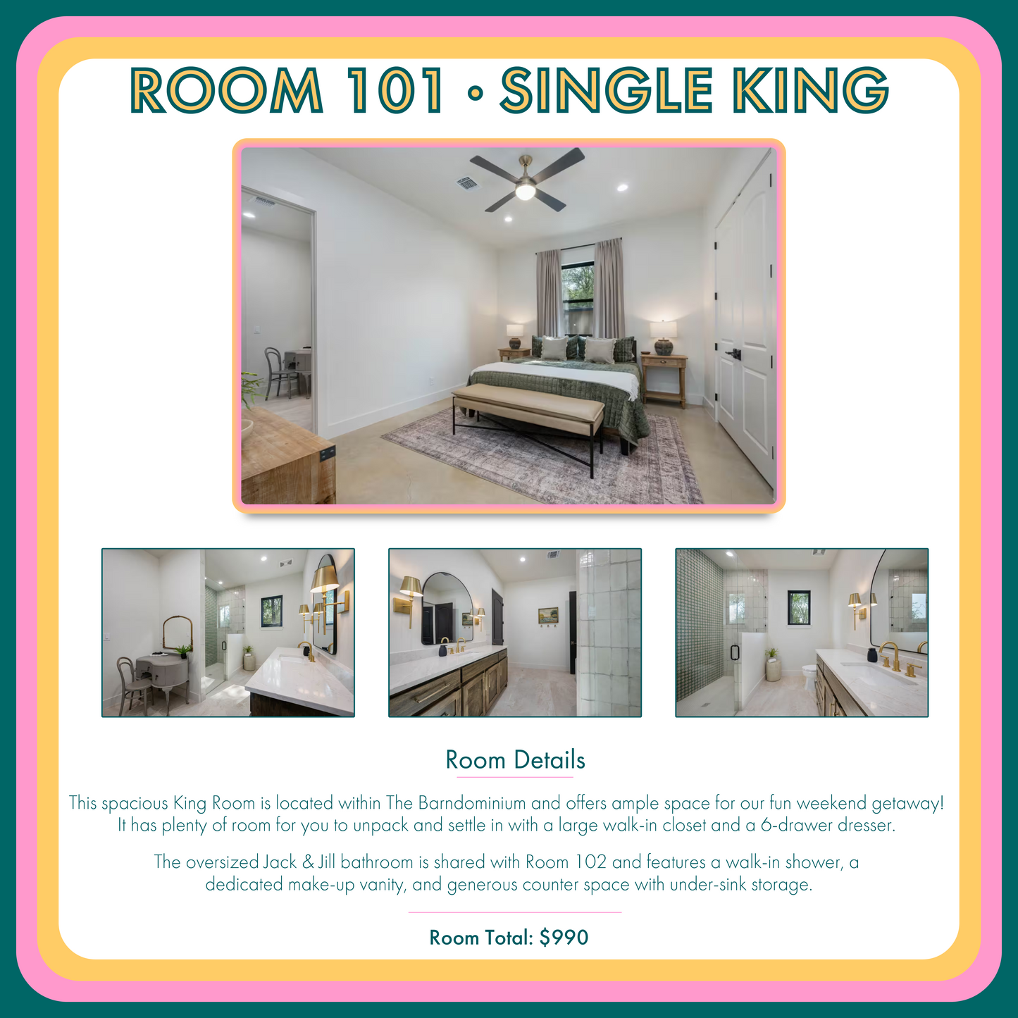 Hijinx On The River - Room 101 - Single King