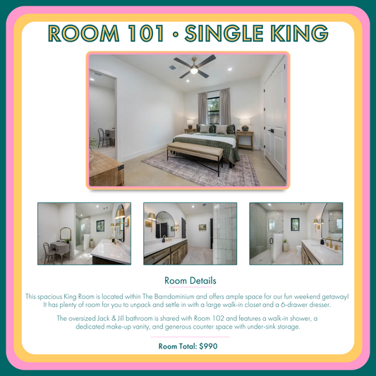 Hijinx On The River - Room 101 - Single King