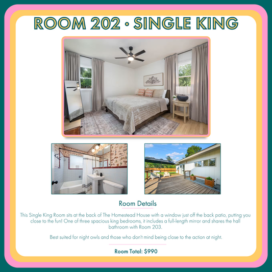 Hijinx On The River - Room 202 - Single King