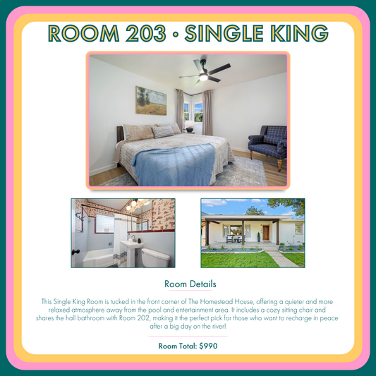 Hijinx On The River - Room 203 - Single King